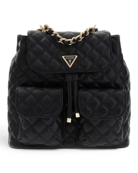 Guess Ženski Ruksak Giully II Flap Ruksak – Crni