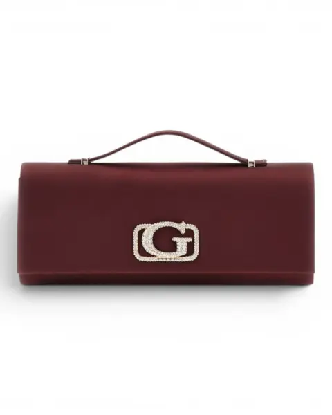 Guess Zalina Top Handle Clutch Ženska Torbica – Bordo