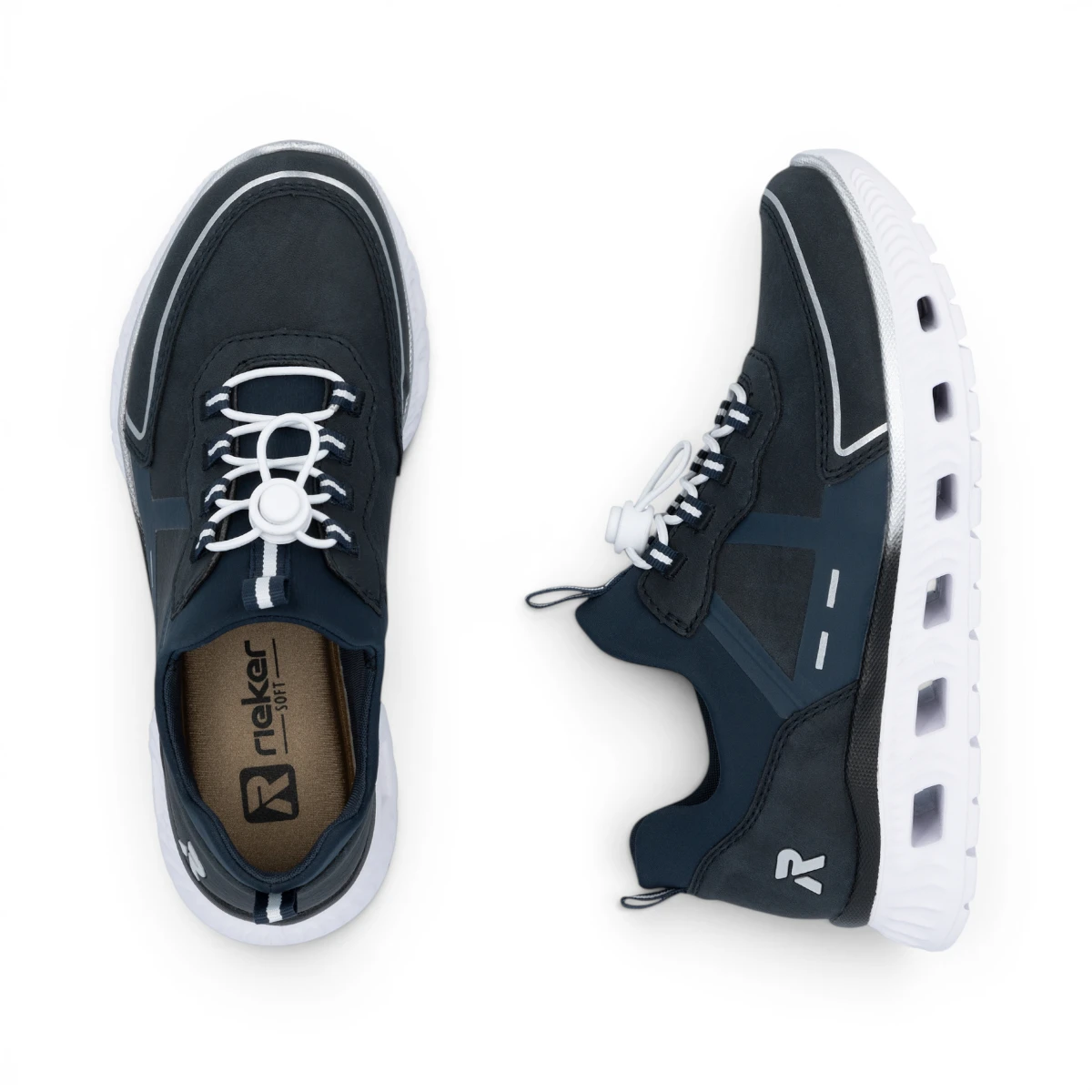 M6062-14 Ženske plave slip-on tenisice - Rieker