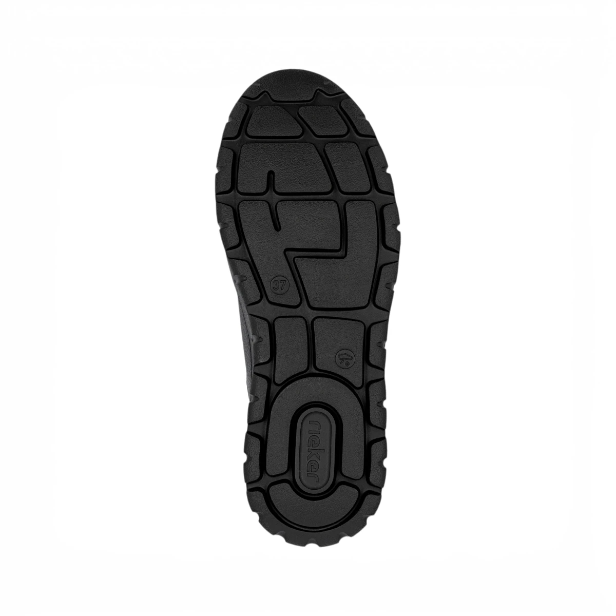 N1357-00 Ženske crne slip-on cipele s povišenim potplatom - Rieker