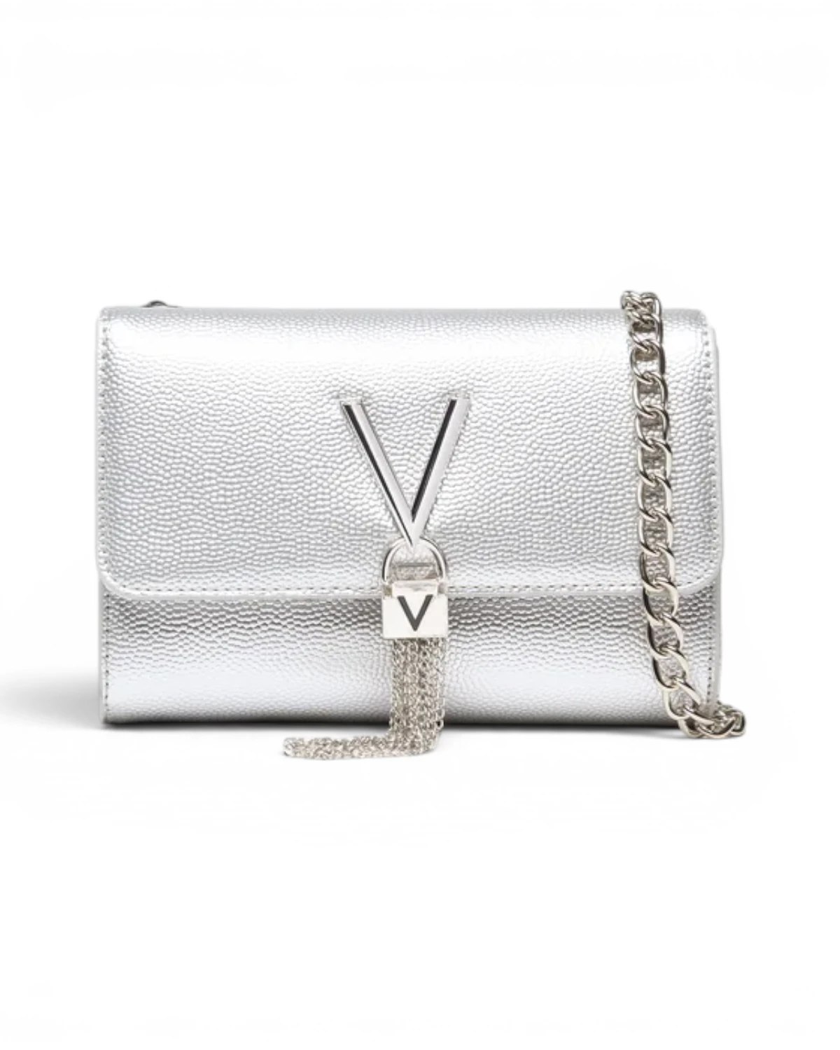 VBS1R403G-ARGENTO Srebrna torbica na preklop VBS1R403G - Valentino Bags