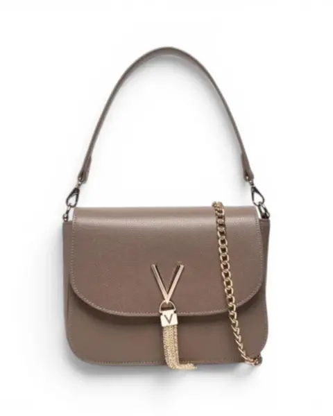 Taupe torbica Divina VBS1R404G - Valentino Bags