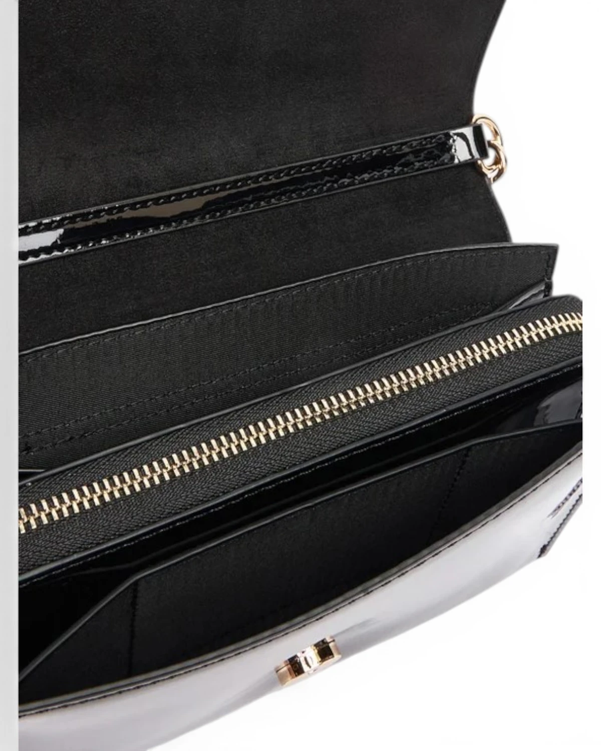 VBS9IE17VER-NERO Crna lakirana torbica preko ramena VBS9IE17VER - Valentino Bags