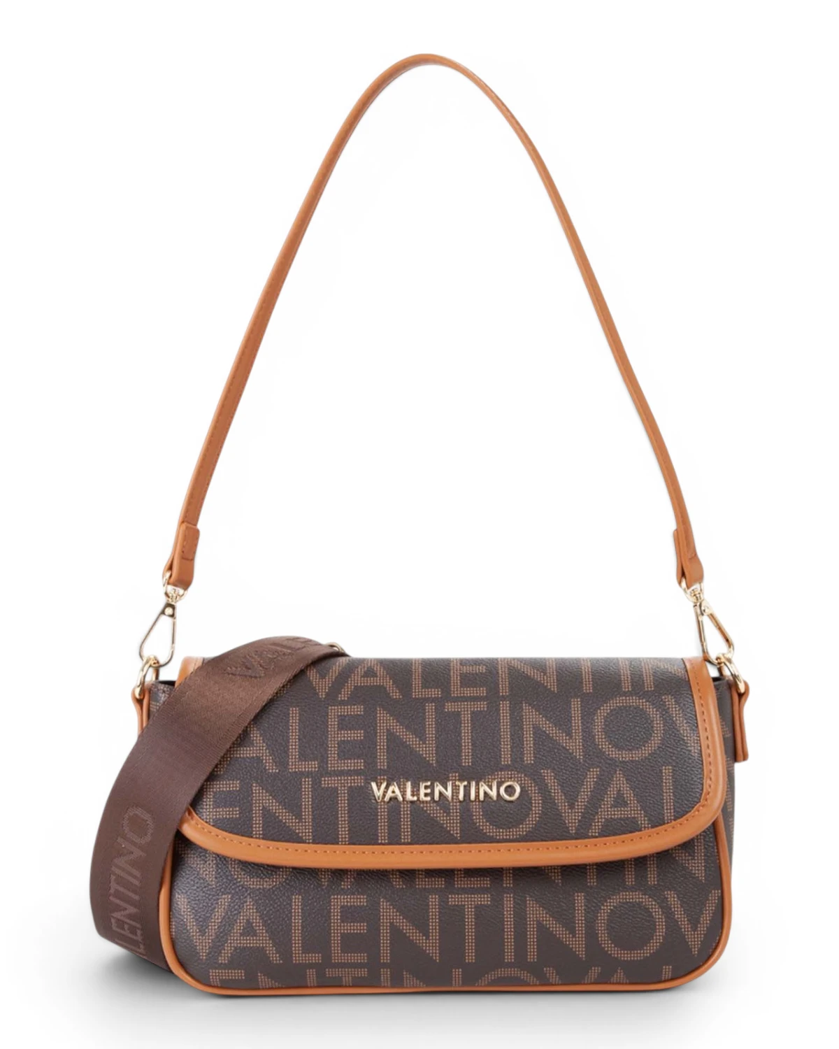VBS9IS09-MORO/NATURALE Smeđa torbica na preklop VBS9IS09 - Valentino Bags