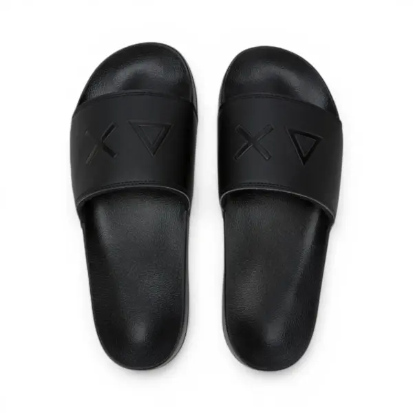 X36110-11 Crne muške natikače Slippers Logo – SUN68