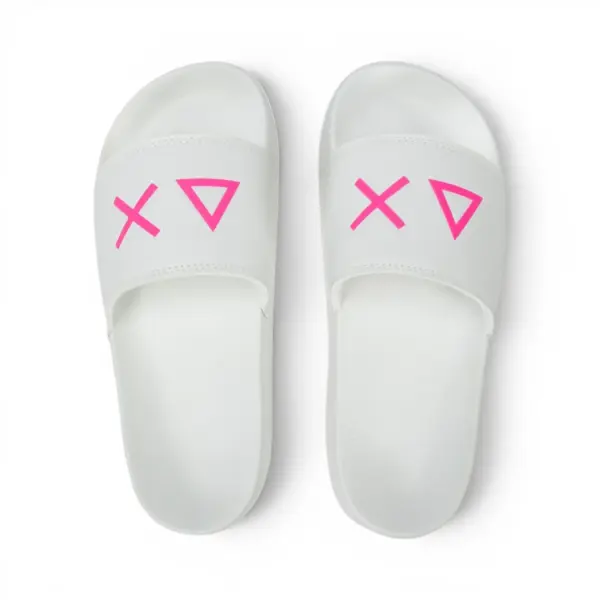 X36210-01 Bijele ženske natikače Slippers Logo – SUN68