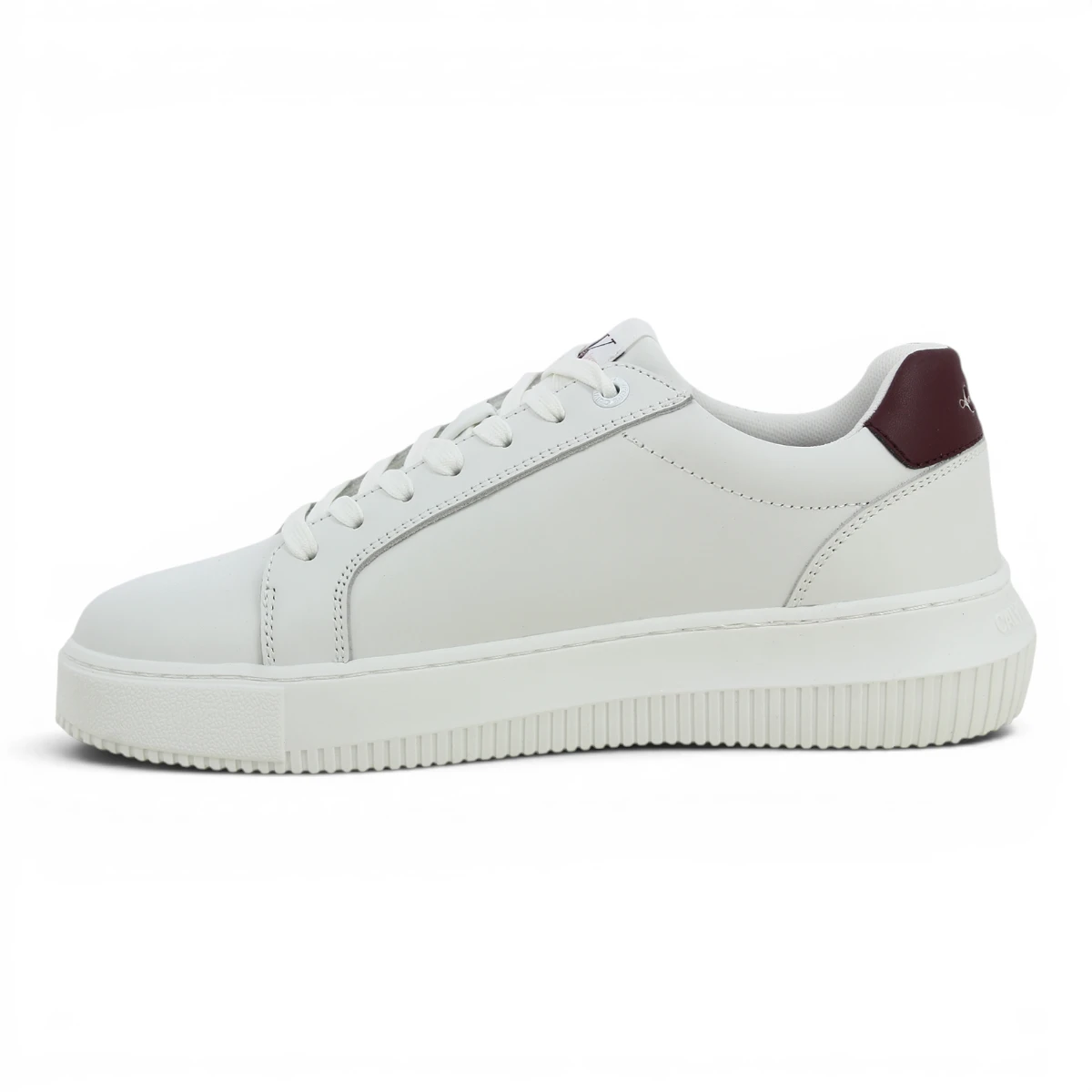 YW0YW00823-02Z CK JEANS CHUNKY CUPSOLE MONO LTH WN Bright White/Andorra