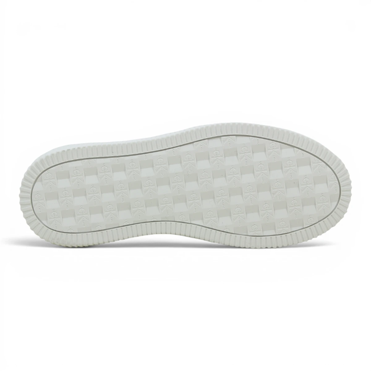 YW0YW00823-02Z CK JEANS CHUNKY CUPSOLE MONO LTH WN Bright White/Andorra
