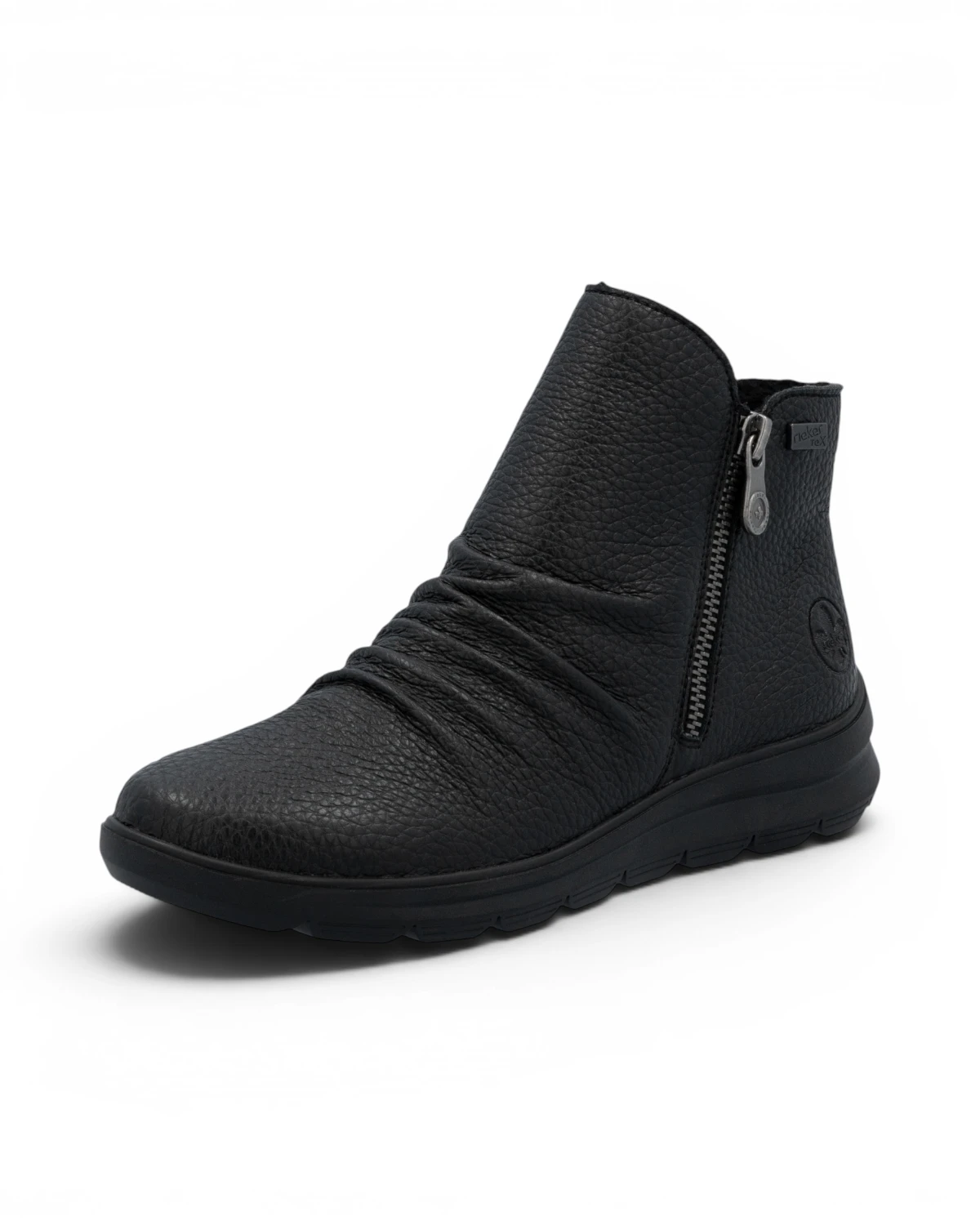 Z0056-00 Crne ženske gležnjače s patentom - Rieker